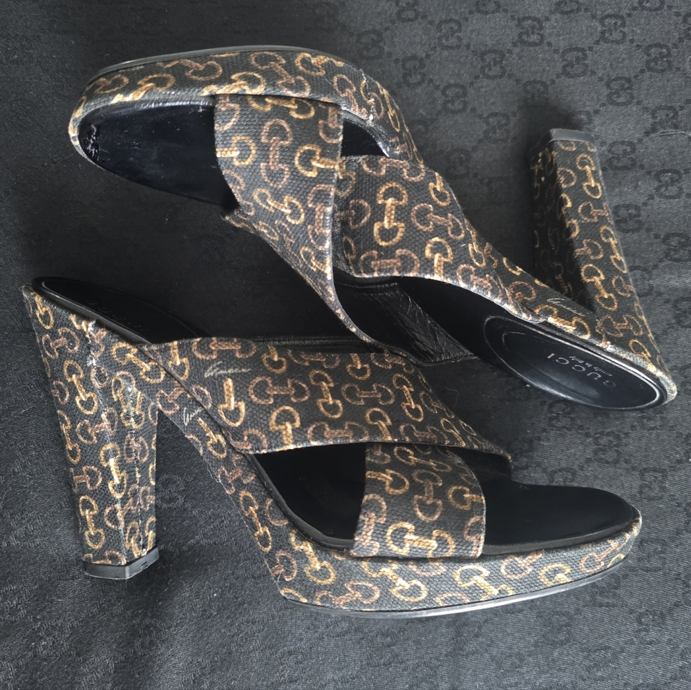 Gucci Black Women's Heeled Sandals - Picture 8 of 12